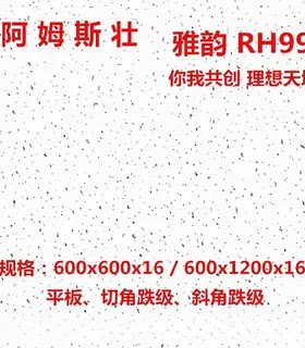 阿姆斯壮矿棉板吊顶雅韵平板