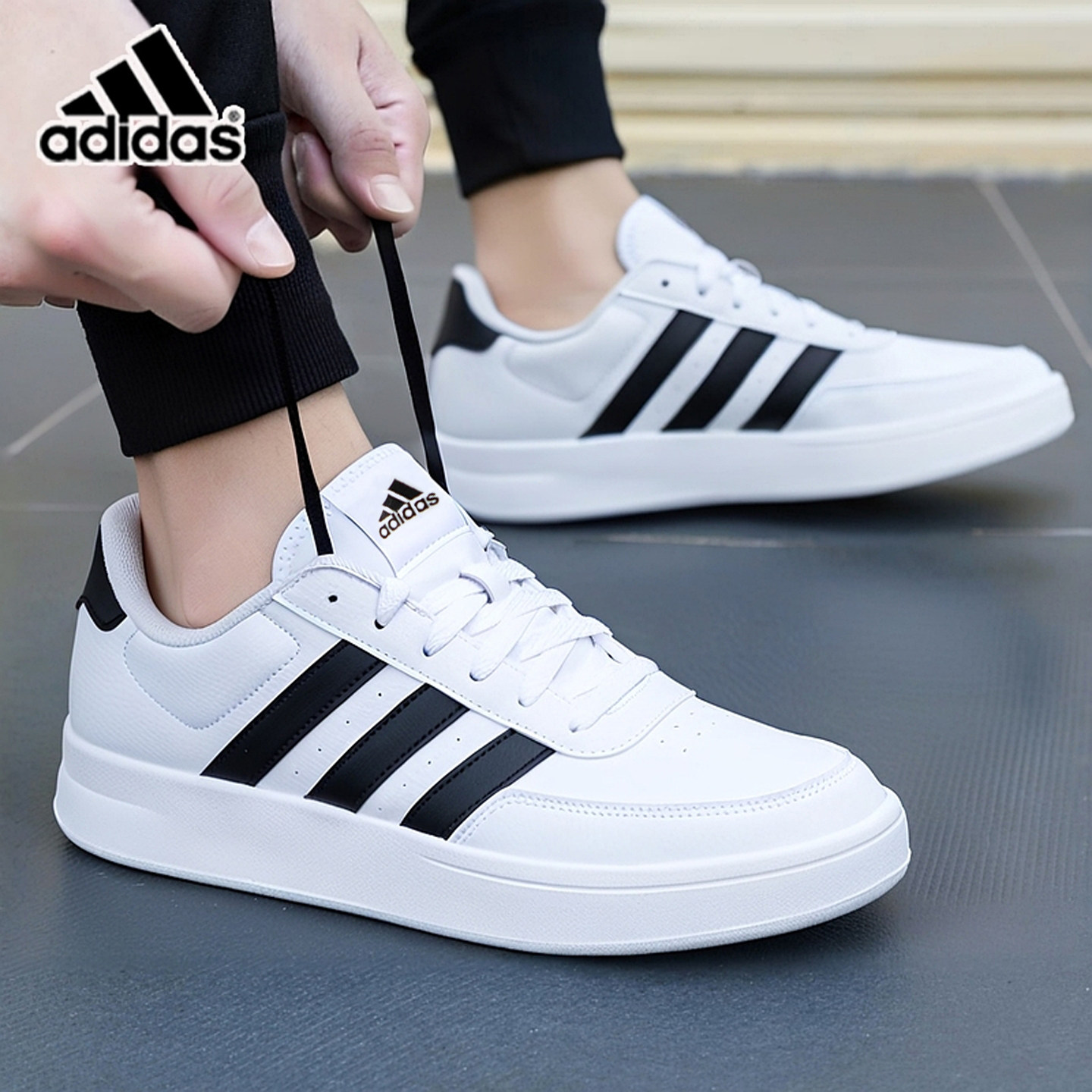 阿迪达斯鞋子男鞋冬季新款小白鞋低帮运动鞋男士正品白色休闲板鞋,运动鞋new,运动休闲鞋,淘宝优惠券,粉丝福利购,淘宝优惠卷