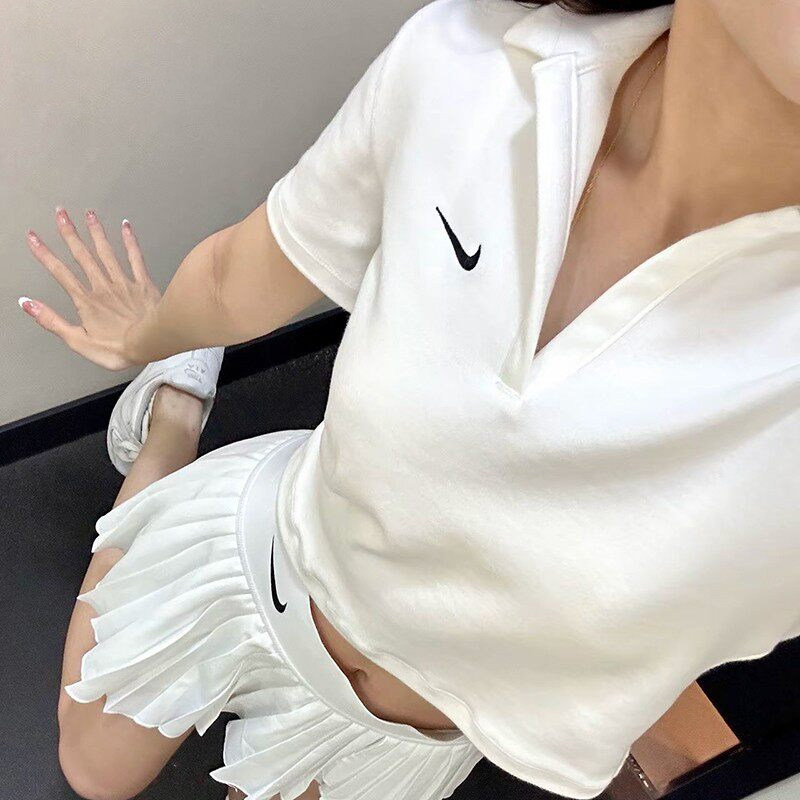 耐克官方正品短袖T恤女款夏季新款运动polo衫网球服修身跑步上衣