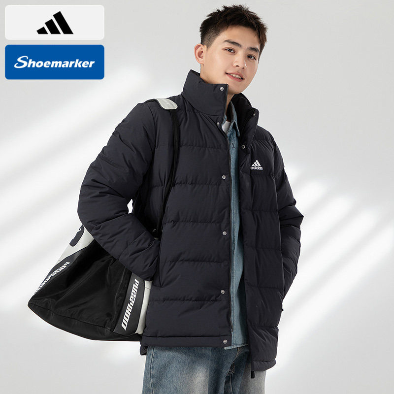 Adidas阿迪达斯羽绒服男秋冬新款保暖运动上衣女加厚情侣夹克外套