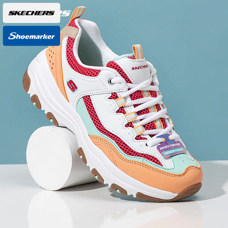 斯凯奇女鞋熊猫鞋秋季款老爹鞋网面透气运动鞋低帮板鞋撞色休闲鞋