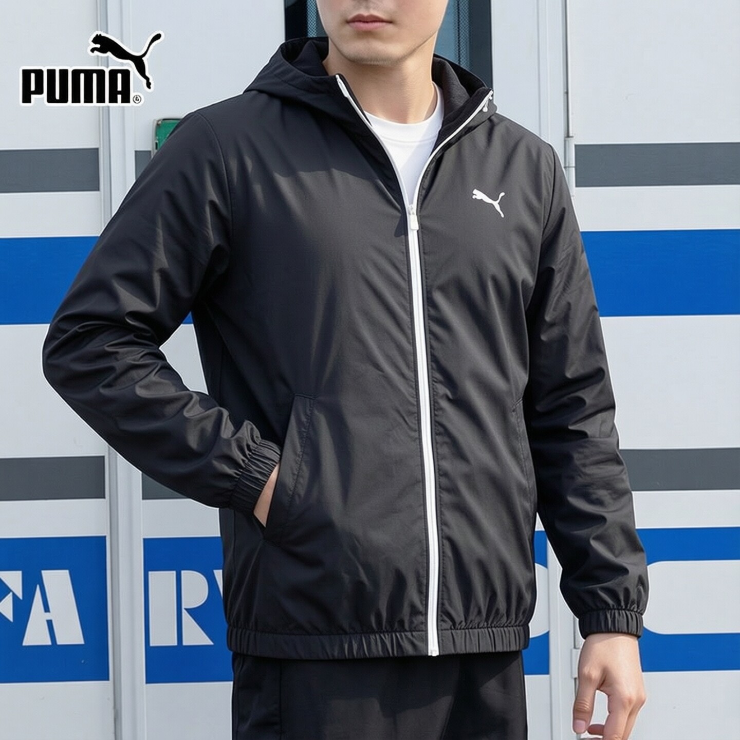 PUMA彪马梭织外套男2026秋季新款跑步立领运动服薄款夹克680657图片