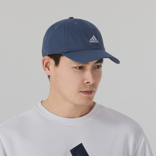 adidas阿迪达斯帽子男帽女帽棒球帽鸭舌帽藏蓝色运动帽旅游遮阳帽