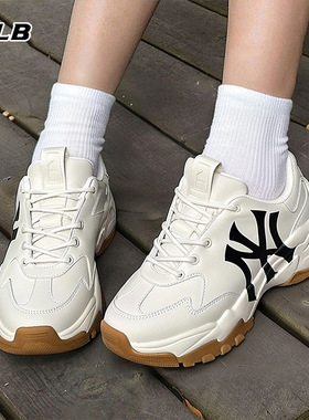 MLB官方NY厚底老爹鞋2025新款男鞋女鞋经典休闲鞋运动鞋3ASHC104N