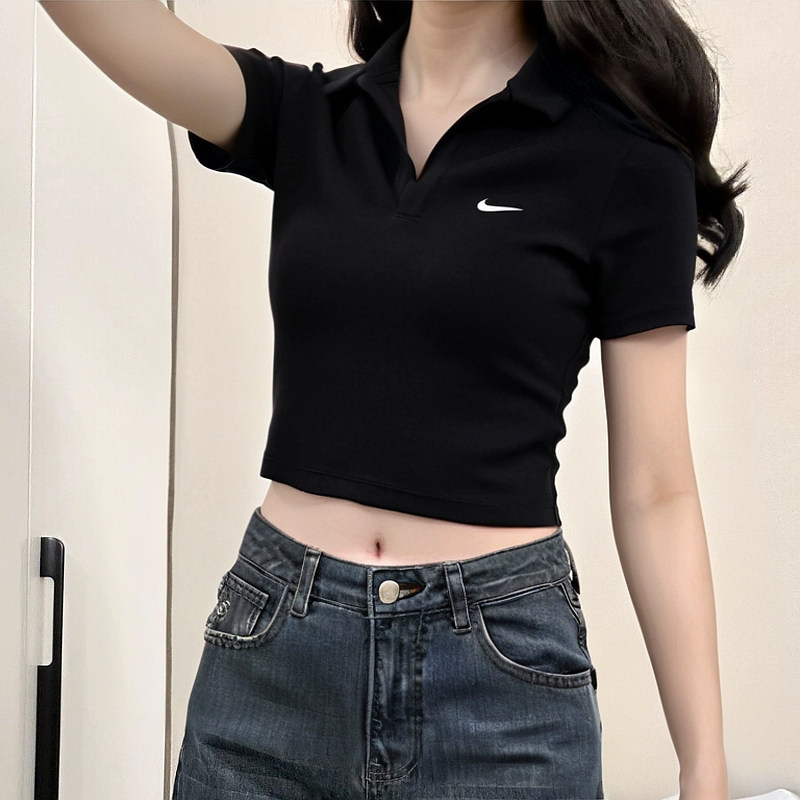 Nike耐克polo衫女款2026夏款翻领高级感运动风薄款速干休