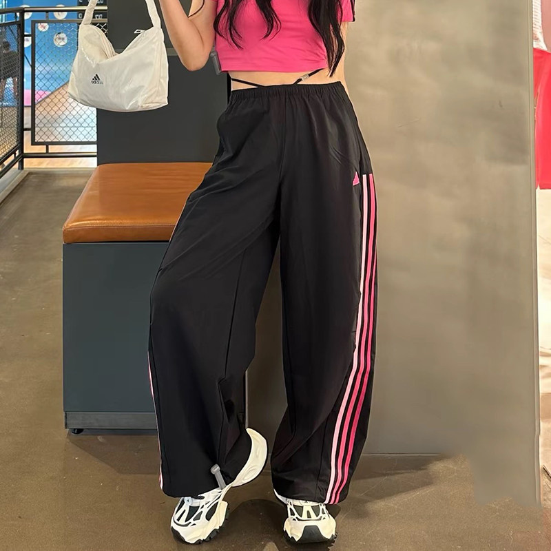 adidas阿迪达斯阔腿长裤女裤夏季新款运动裤跑步健身舞蹈训练裤