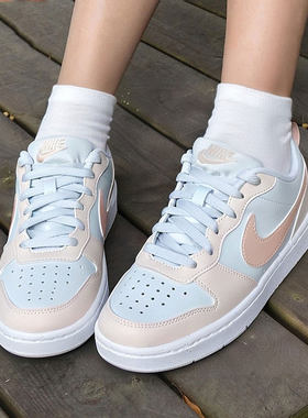 耐克正品2026新款板鞋COURT女鞋粉蓝色童鞋运动休闲鞋DV5456-404