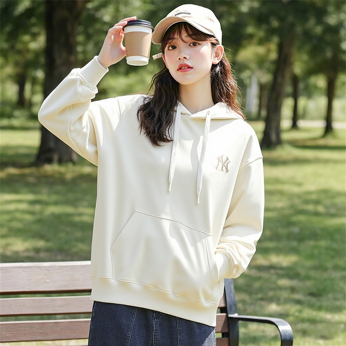 MLB官方男女装2025冬季新款运动服透气休闲卫衣套头衫3AHDM0454