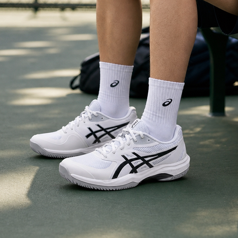 ASICS亚瑟士男款专业网球鞋正品图片