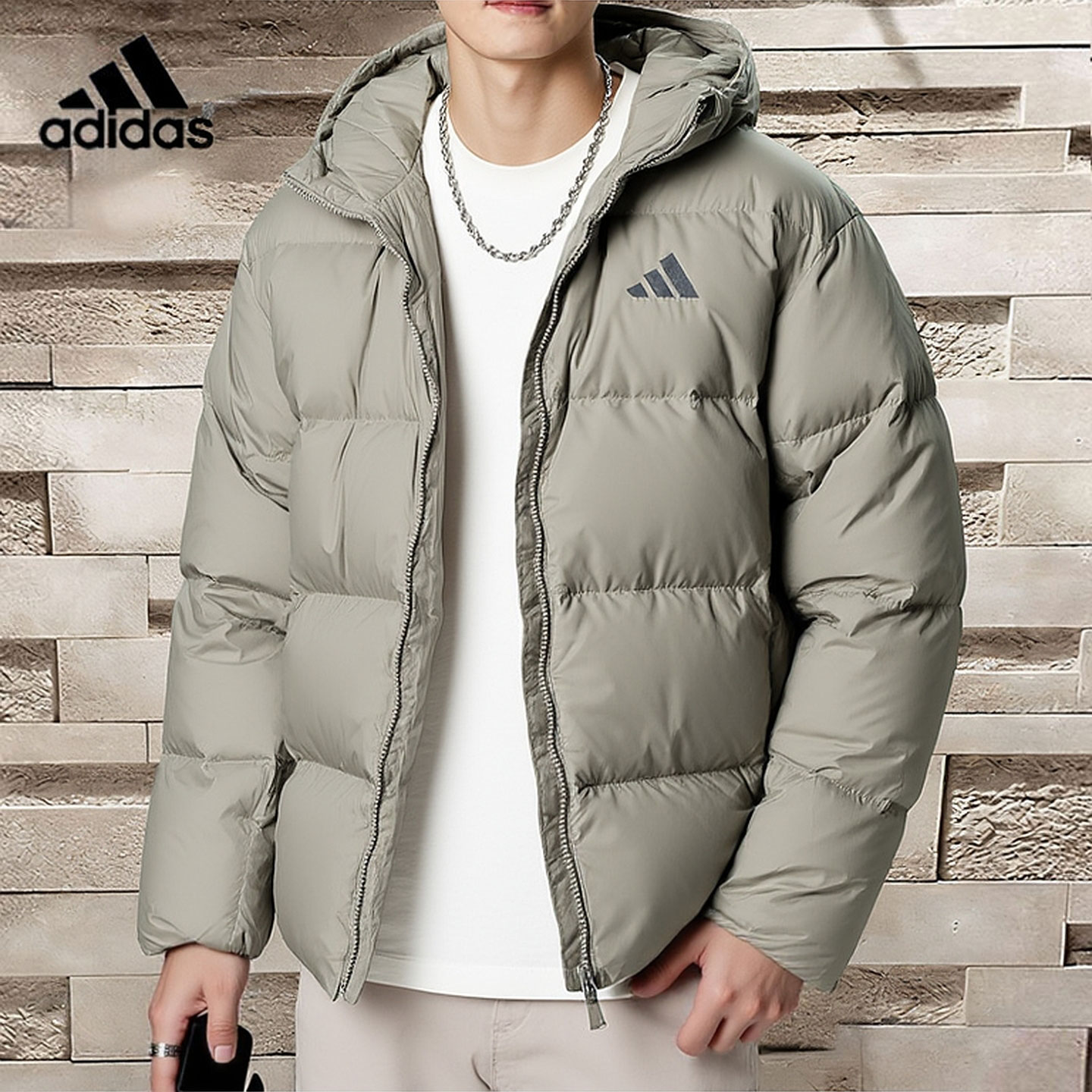 Adidas阿迪达斯官方男款运动休闲服2025冬季新款保暖羽绒服KC2479