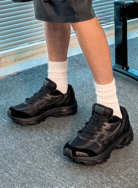 MIZUNO美津浓RACER ADV运动鞋男子黑色系带减震跑步鞋透气休闲鞋