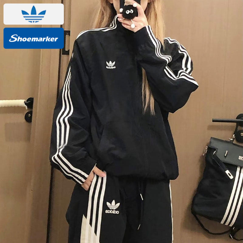 阿迪达斯三叶草jennie同款外套女装夏季新款运动服复古休闲上衣