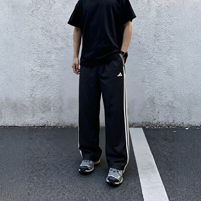 adidas阿迪达斯男子运动裤26新款弹力休闲长裤子梭织直筒裤KR2531