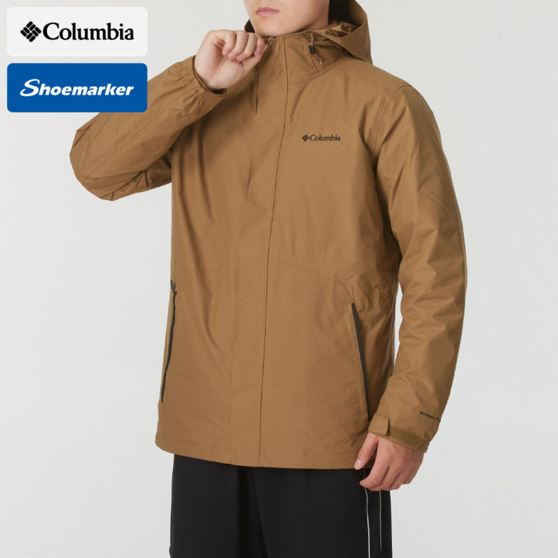 哥伦比亚冲锋衣三合一男运动服棉羽夹克700蓬羽绒内胆外套XE5418