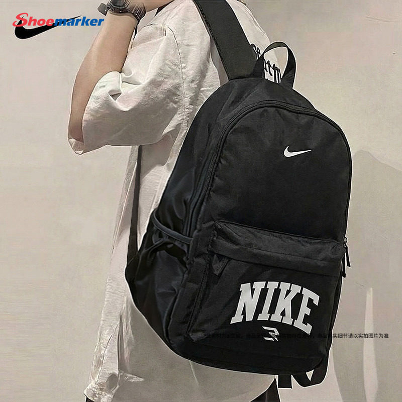 Nike耐克正品黑色字母双肩包2026新款男包女包学生书包通勤背包