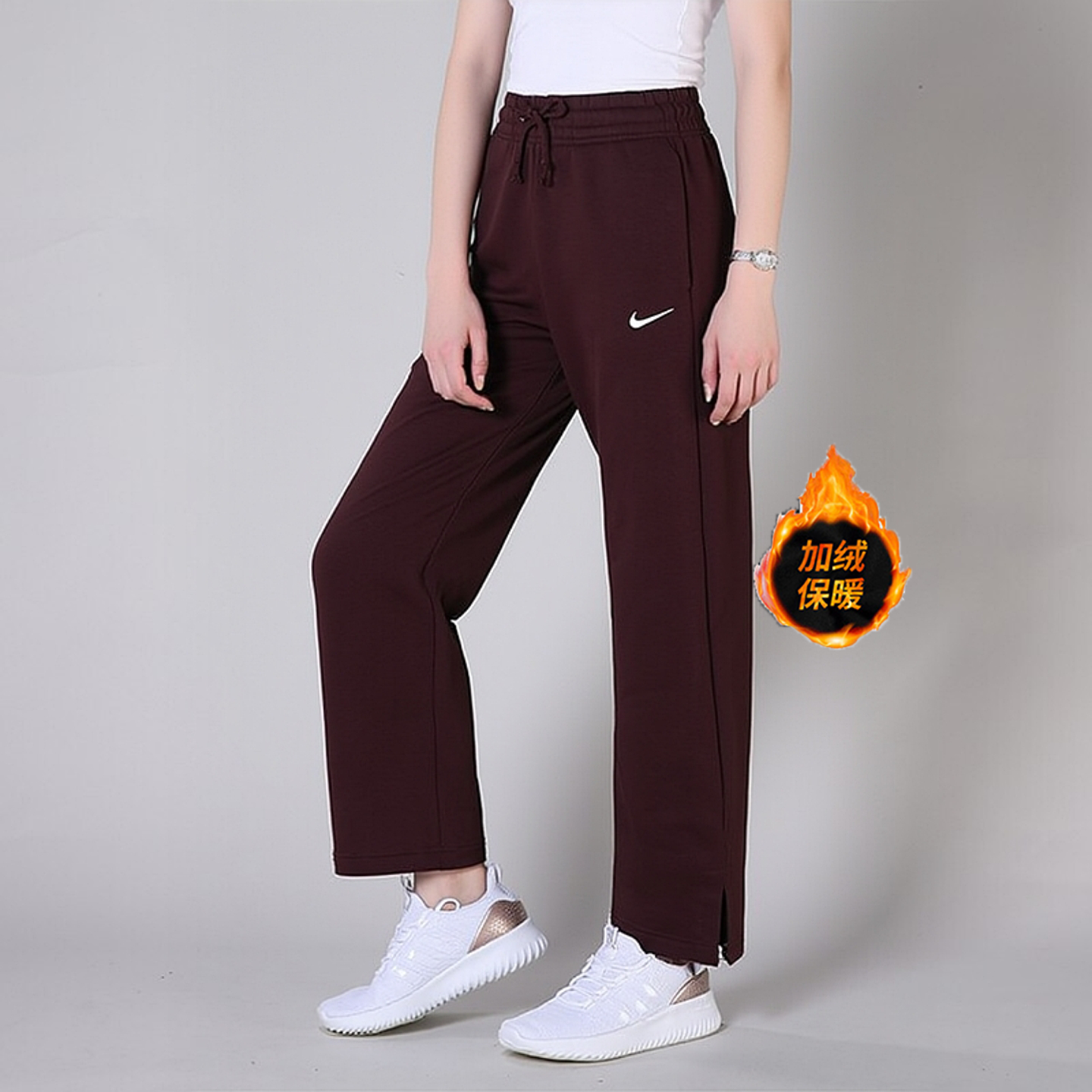 耐克女冬季新款直筒休闲运动长裤