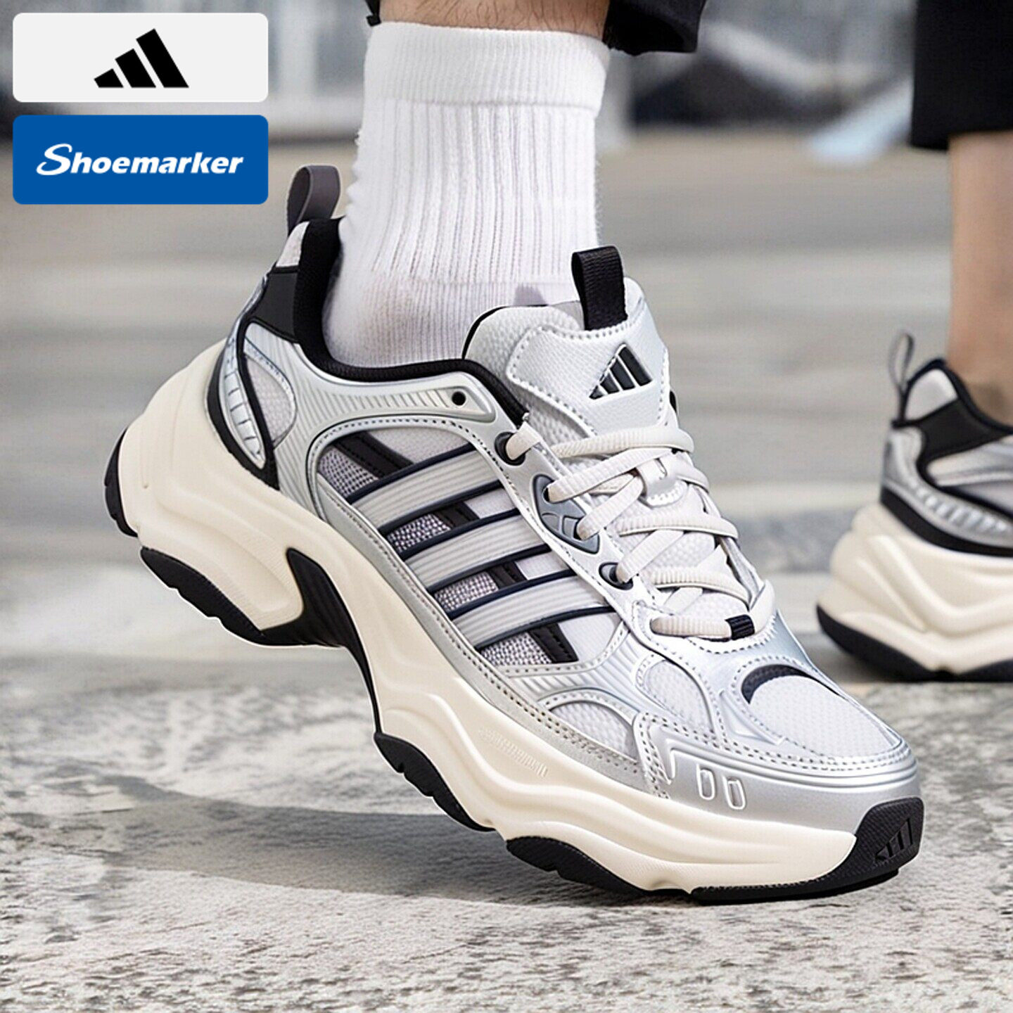 阿迪达斯官方正品跑步鞋男鞋女鞋2026春季新款运动鞋厚底休闲鞋子