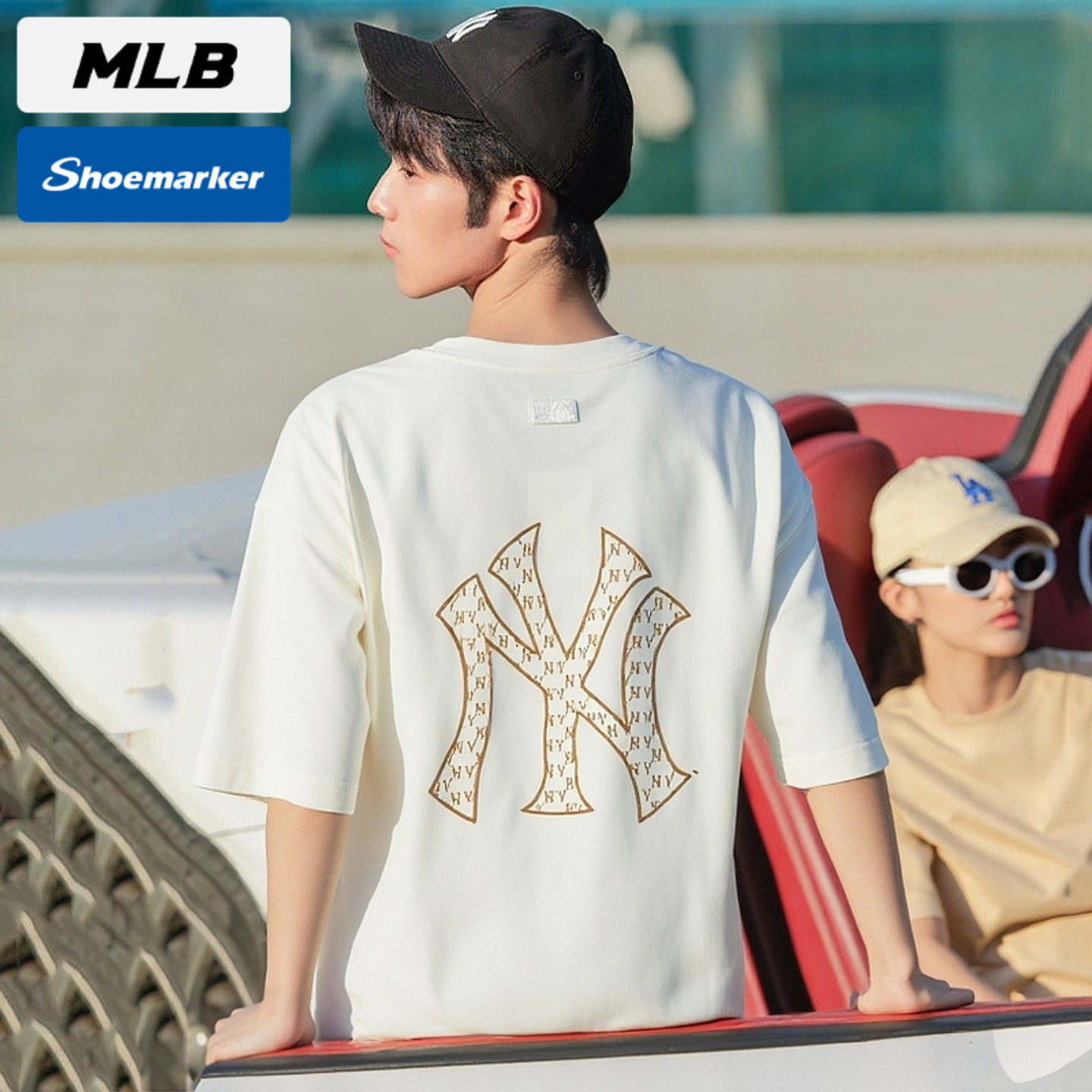 MLB纽约洋基男装女装2026春季新款圆领老花T恤休闲上衣情侣短袖