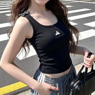 adidas阿迪达斯女装 健身跑步吊带运动服KS5318 针织背心2026春新款