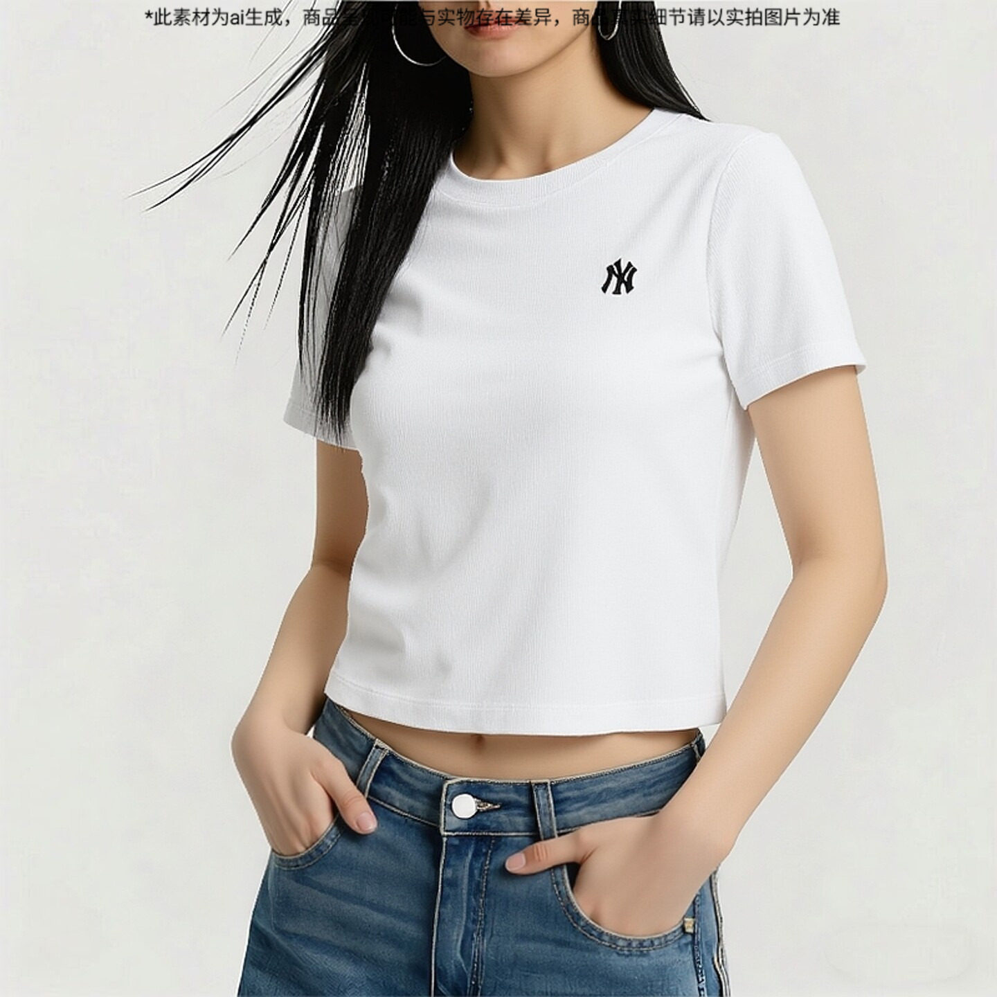MLB美职棒T恤女装2026春季新款运动服修身圆领半袖上衣休闲短袖图片
