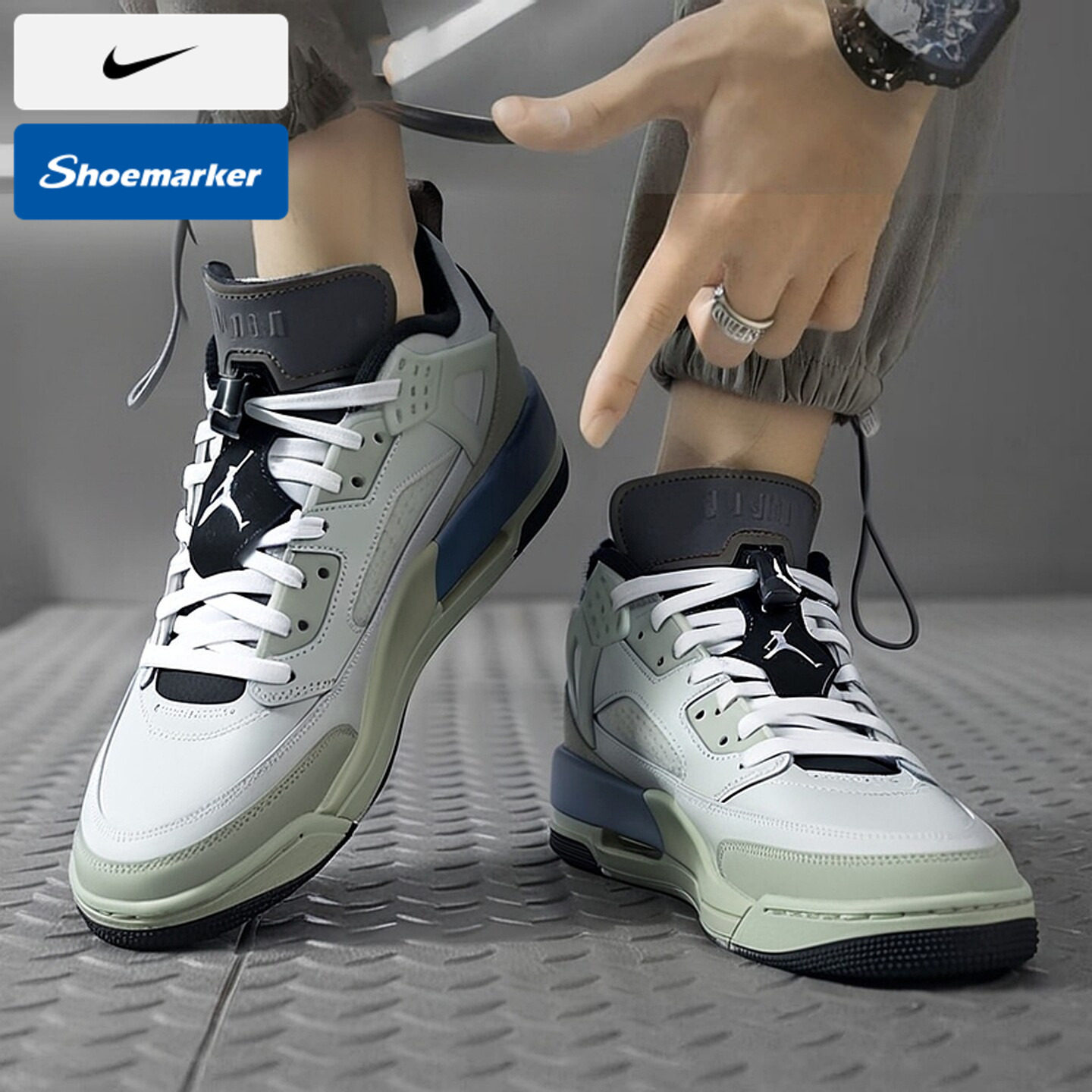 JORDAN SPIZIKE LOW NIEK耐克板鞋男鞋2025新款气垫运动鞋休闲鞋