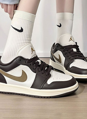 nike耐克官方板鞋25秋季新款女鞋aj1低帮休闲鞋篮球鞋 DC0774-105