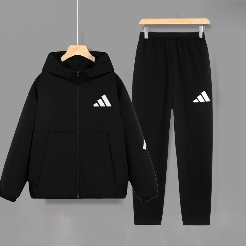 Adidas阿迪达斯针织夹克男装2025秋季新款连帽运动服跑步休闲开衫