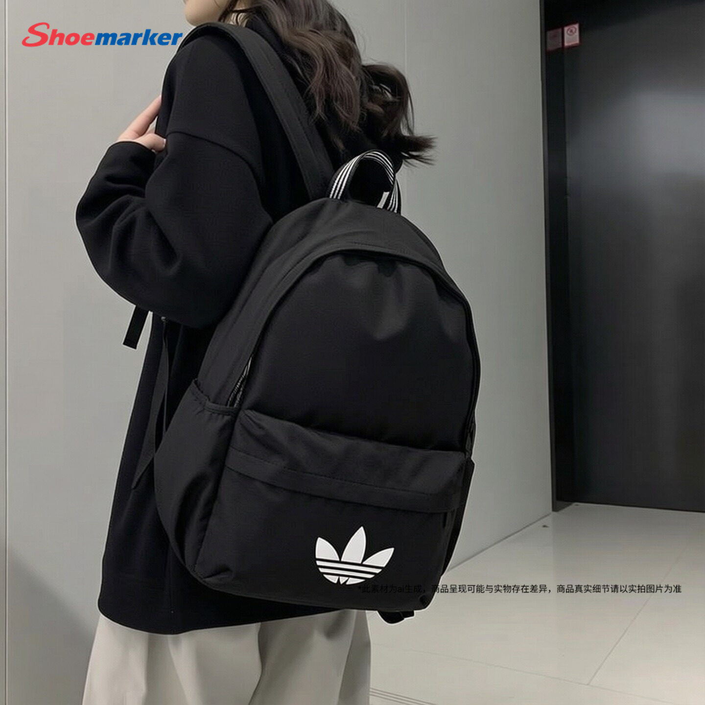 阿迪达斯三叶草背包2026新款正品双肩包初高中学生书包男包女包