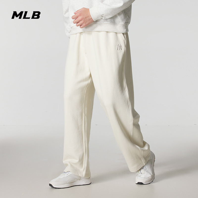 MLB官方针织长裤男女裤子2025冬季新款运动裤收口休闲裤3APTB0254