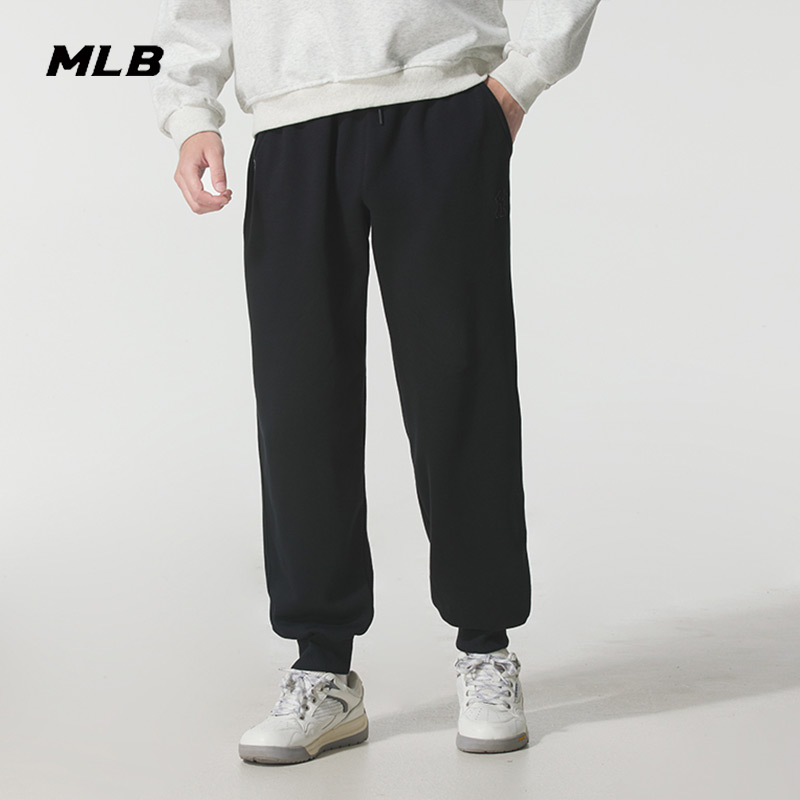 MLB官方梭织直筒裤男女裤子2025冬季新款运动裤NY长裤3APTB2756