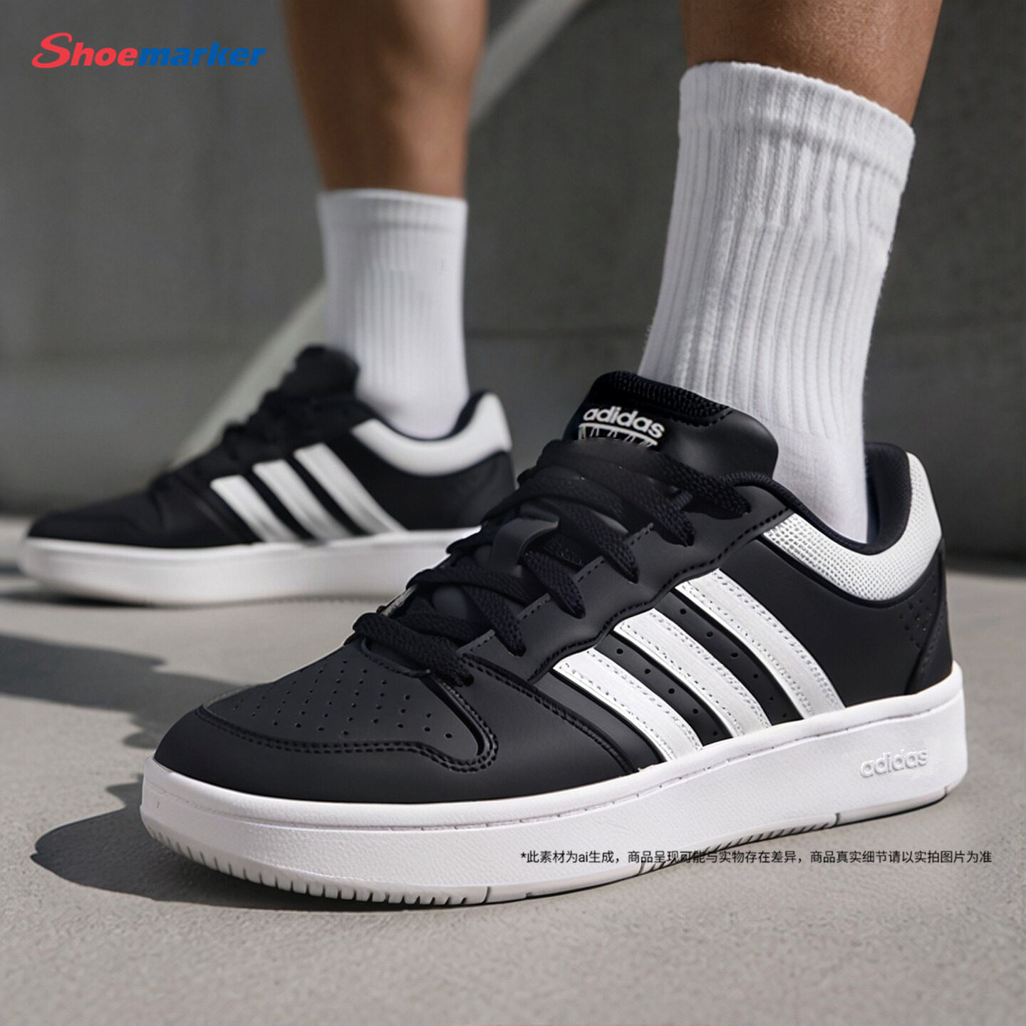 阿迪达斯男鞋板鞋Adidas官方正品2026新款低帮运动鞋透气休闲鞋