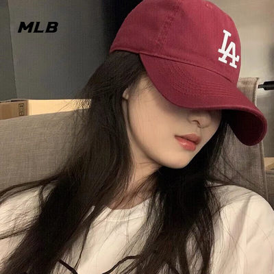 MLB官方男帽女帽2024新款LA运动帽户外遮阳鸭舌帽棒球帽3ACP7701N