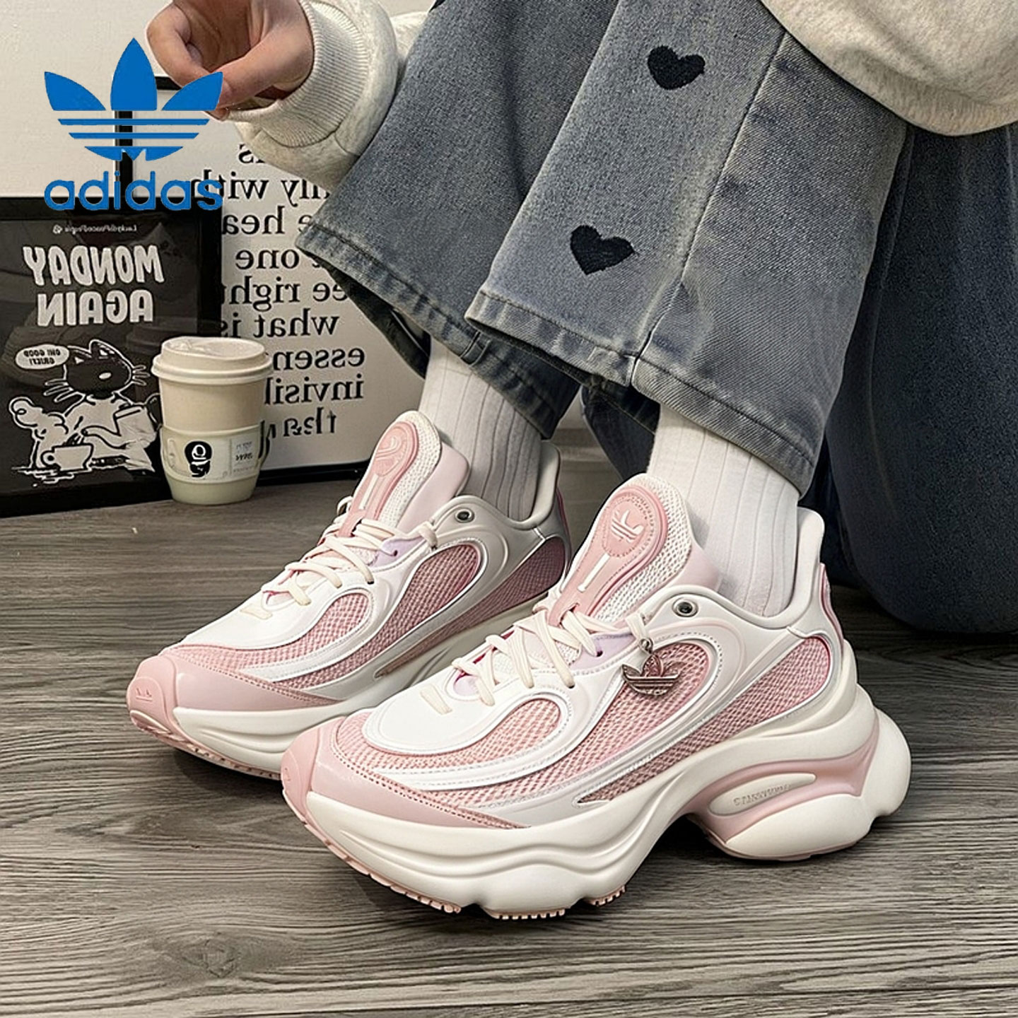 阿迪达斯三叶草男鞋女鞋2025秋冬新款厚底运动老爹鞋增高休闲鞋