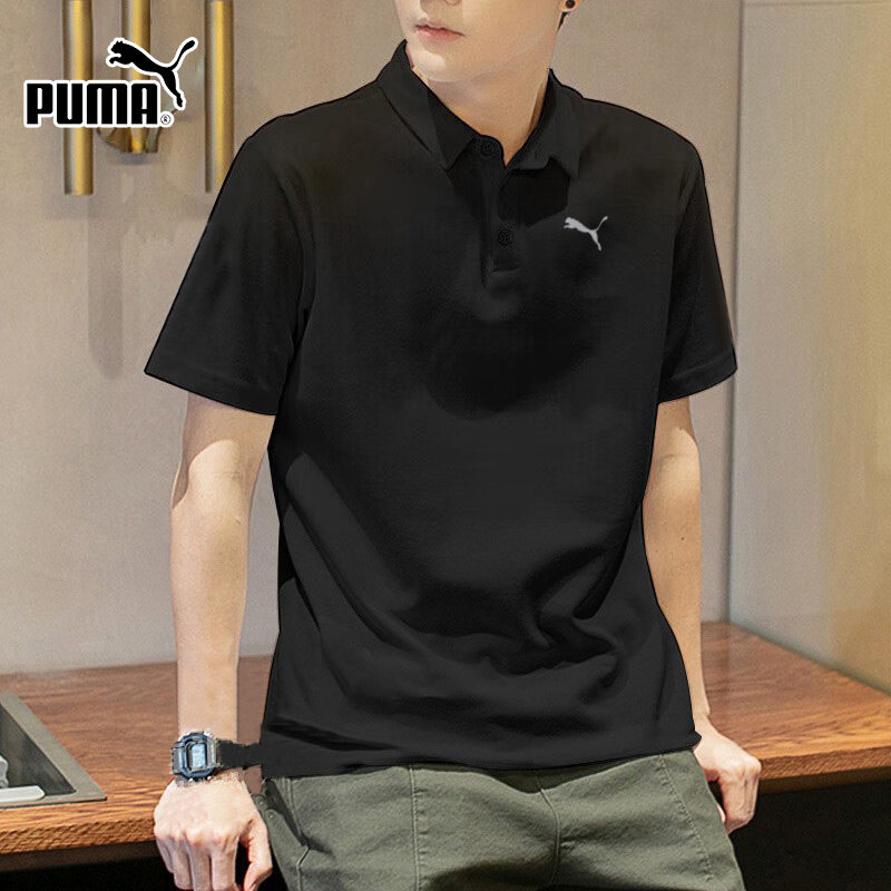 PUMA彪马POLO衫短袖男装2026春季新款翻领T恤黑色宽松半袖运动服,运动服/休闲服装,运动T恤,淘宝优惠券,粉丝福利购,淘宝优惠卷