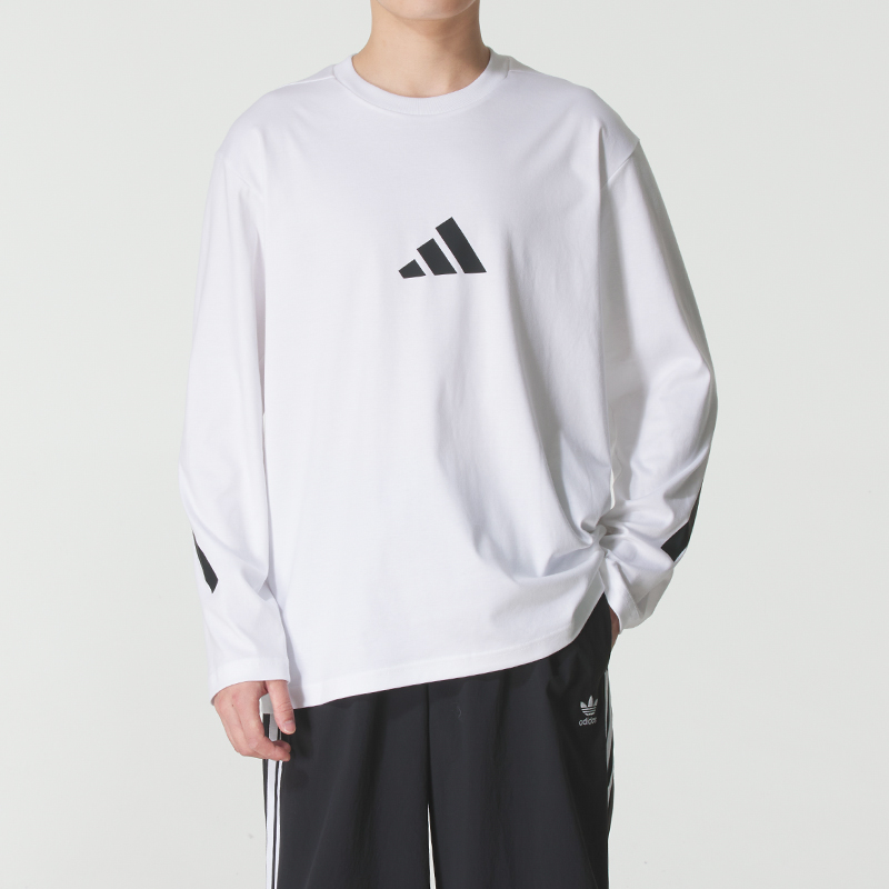 Adidas阿迪达斯官方男士长袖T恤2025秋季新款运动服宽松套头衫