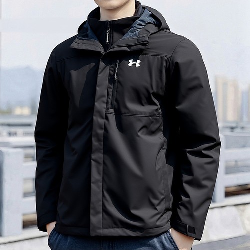UA安德玛三合一户外冲锋外套男款2025年冬季防风保暖加厚运动外套