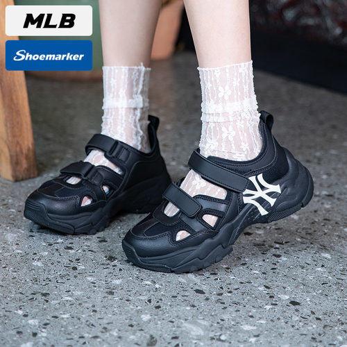 MLB官方NY凉鞋男鞋女鞋2025春季新款包头沙滩鞋休闲鞋子3ASDCH143