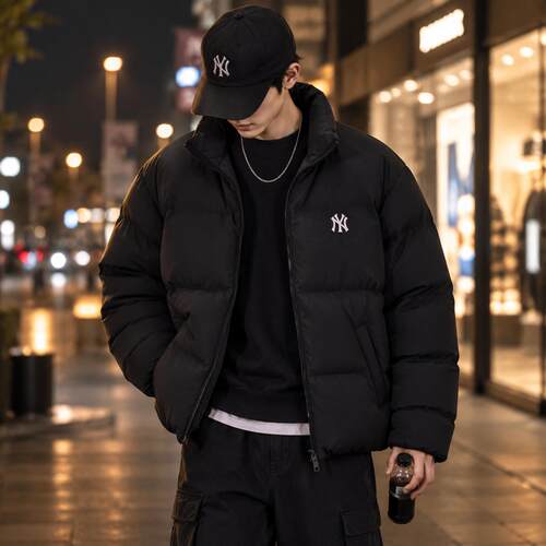 MLB羽绒服男装女装加厚保暖外套2026冬季新款户外运动服3ADJB2266