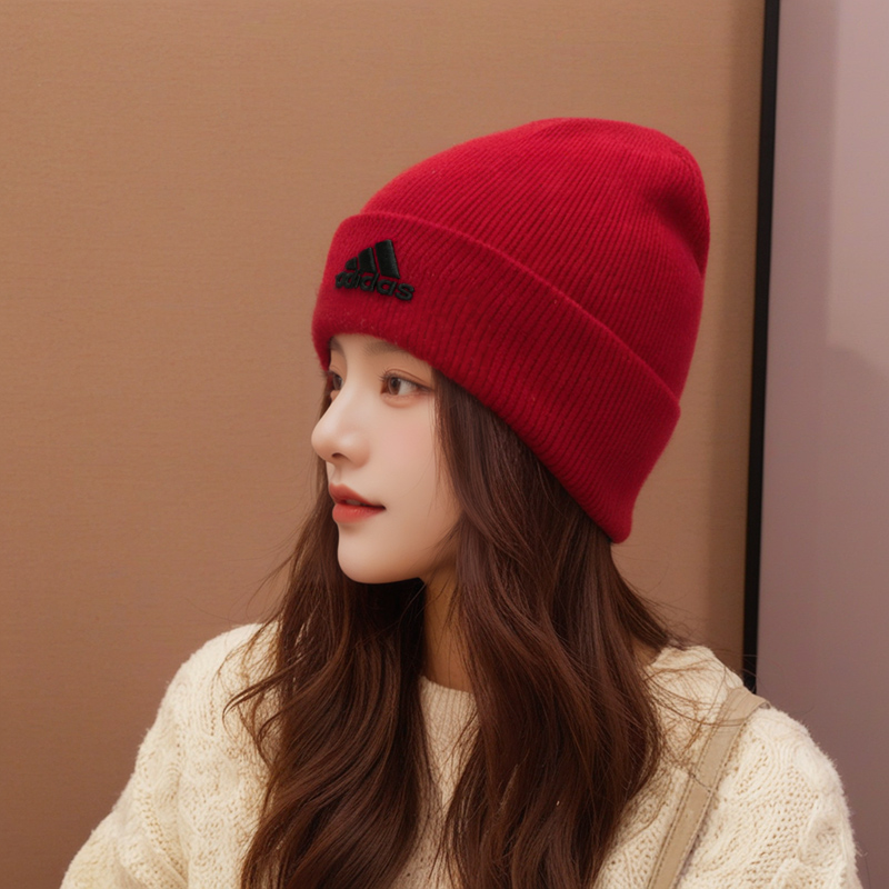 阿迪达斯冬季毛线帽针织帽