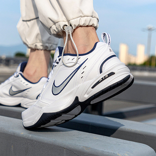 Nike耐克男鞋AIR MONARCH IV银白复古老爹鞋运动跑步鞋415445-102