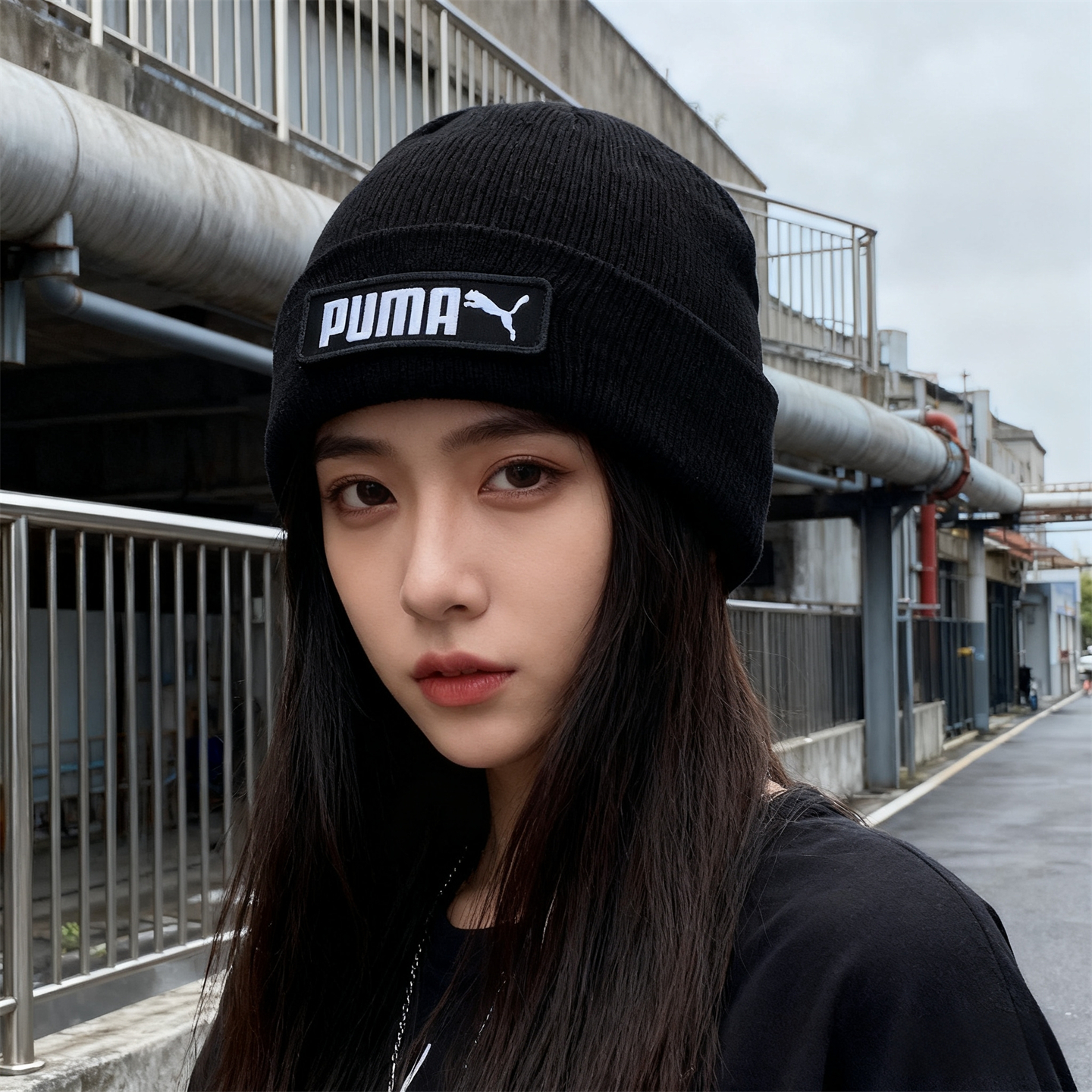 PUMA彪马毛线帽男女帽2025新款保暖针织帽户外骑行旅行冷帽023434
