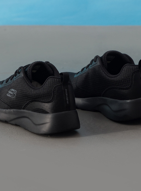 斯凯奇（Skechers）男鞋 秋季新款黑色运动鞋DYNAMIGHT2.0网面透