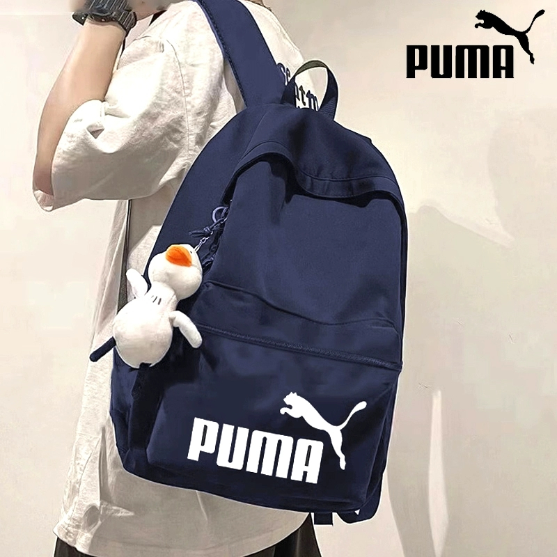 PUMA彪马男包女包2025新款大容量书包双肩包蓝色学生运动包0