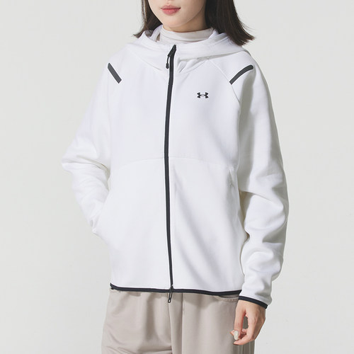 安德玛Under Armour外套女装春季新款户外跑步健身训练服针织加绒