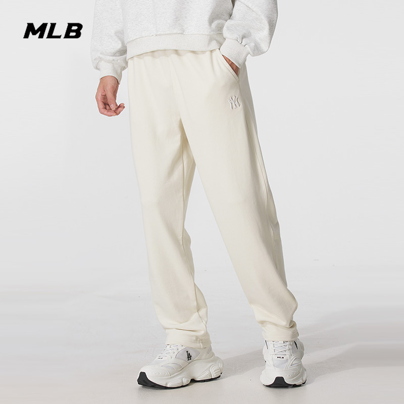 MLB官方针织长裤2025冬季新款男女裤透气宽松运动裤卫裤3APTB0454