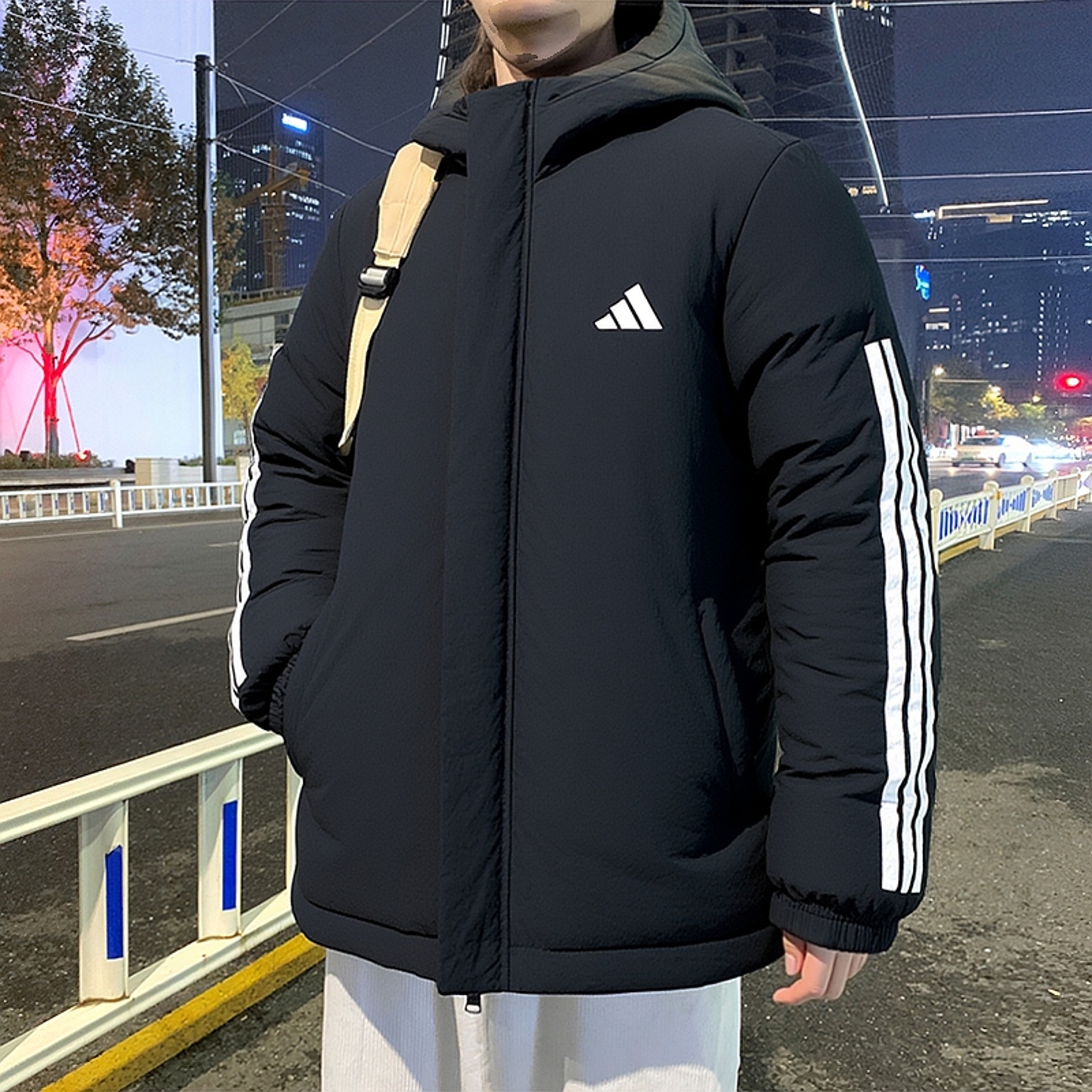 阿迪达斯棉服男装冬季新款户外运动服加厚保暖连帽休闲棉衣男外套