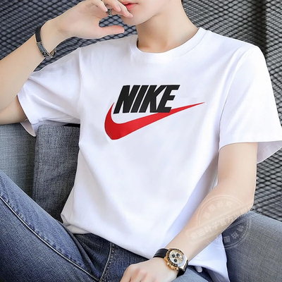 NIKE耐克2026年夏季男士白色纯棉透气运动短袖T恤跑步AR5005-100