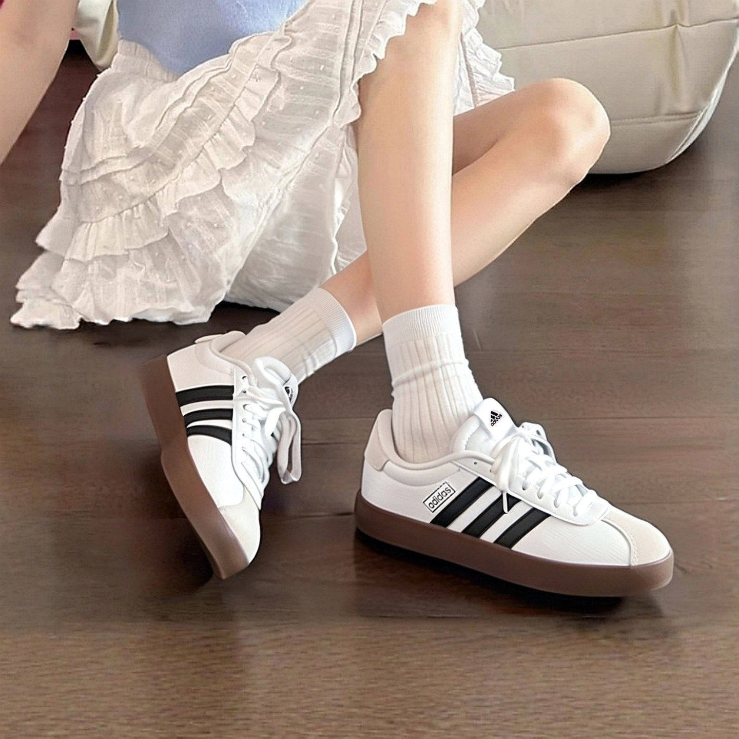 Adidas阿迪达斯小白鞋女士2026春季新款官方正品轻便板鞋休闲鞋子