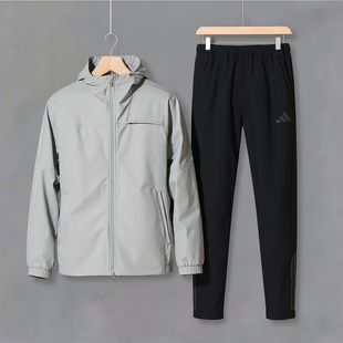 运动保暖加绒外套长裤 Adidas阿迪达斯男装 款 2025冬季 两件套男 套装