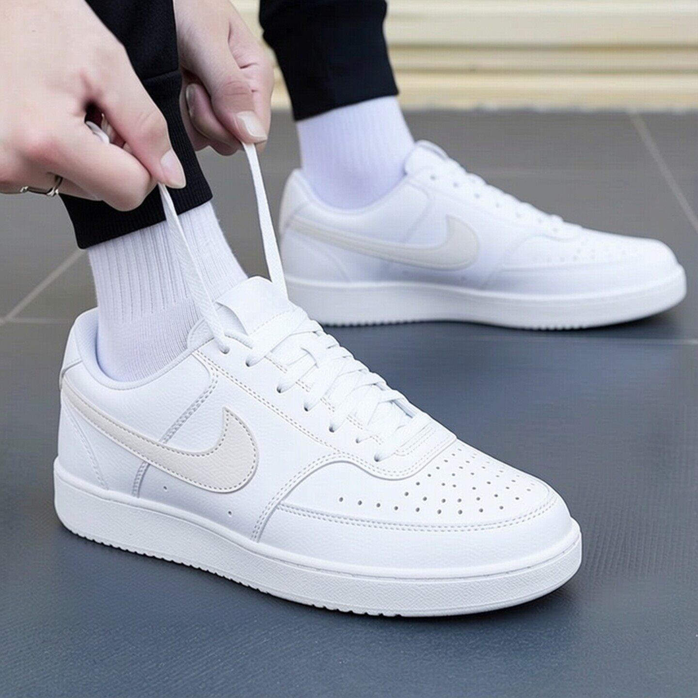 NIKE耐克男鞋COURT VISION 休闲小白鞋低帮运动板鞋男DH2987-117
